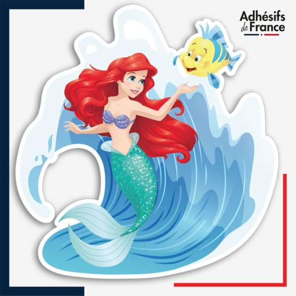 Sticker Disney - La petite sirène - Ariel et Polochon