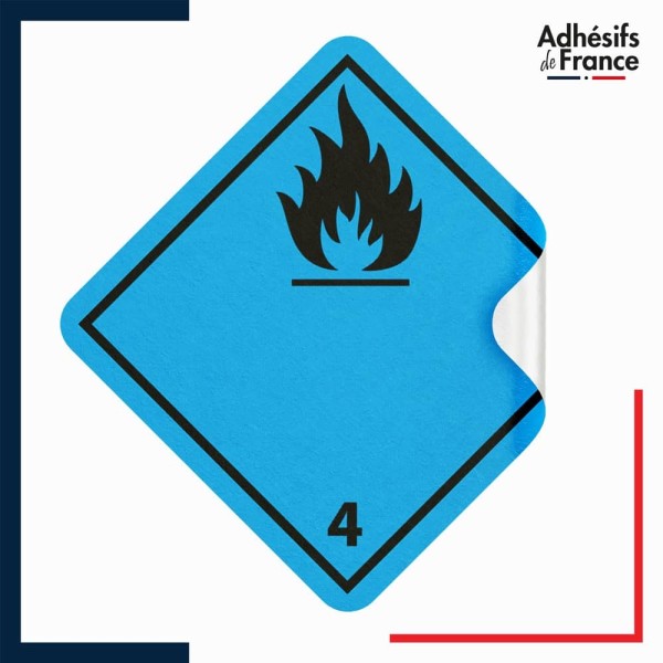 étiquette ADR Classe 4.3 matières gaz inflammables.