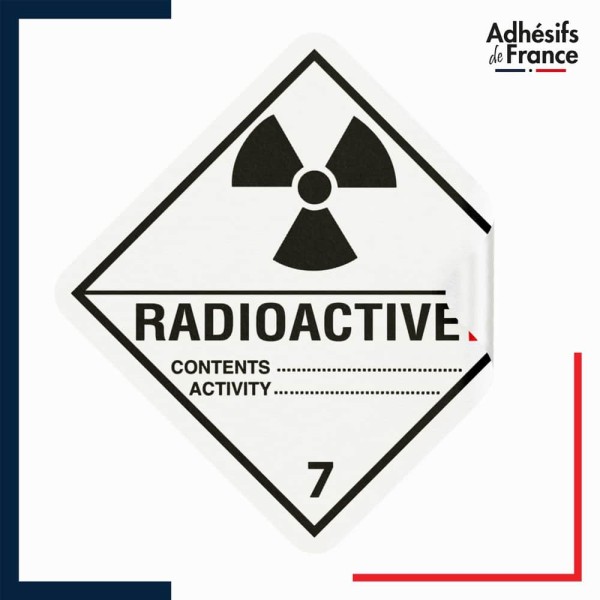 étiquette ADR Classe 7.1 matières radioactives 1.