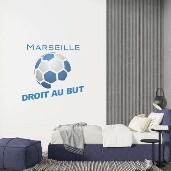 Sticker Marseille droit au but