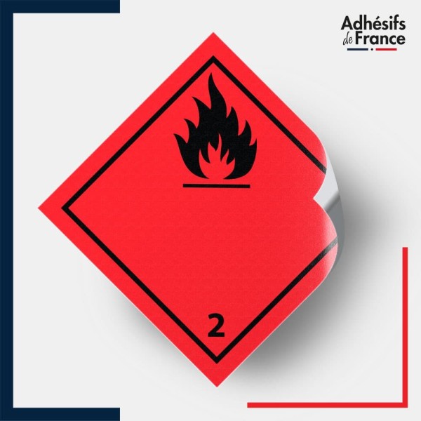 étiquette adhésive ADR Classe 2.1 Gaz Inflammables