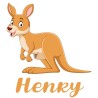 Sticker kangourou avec prénom personnalisable