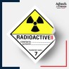 étiquette adhésive ADR Classe 7.2 matières radioactive II