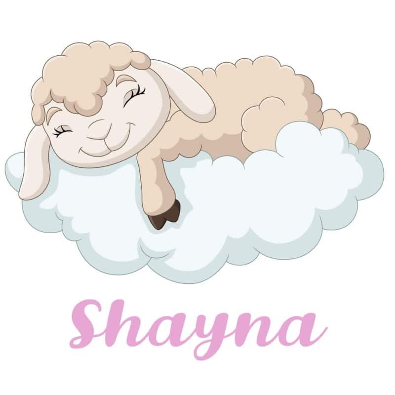 Sticker mouton nuage avec prénom personnalisable
