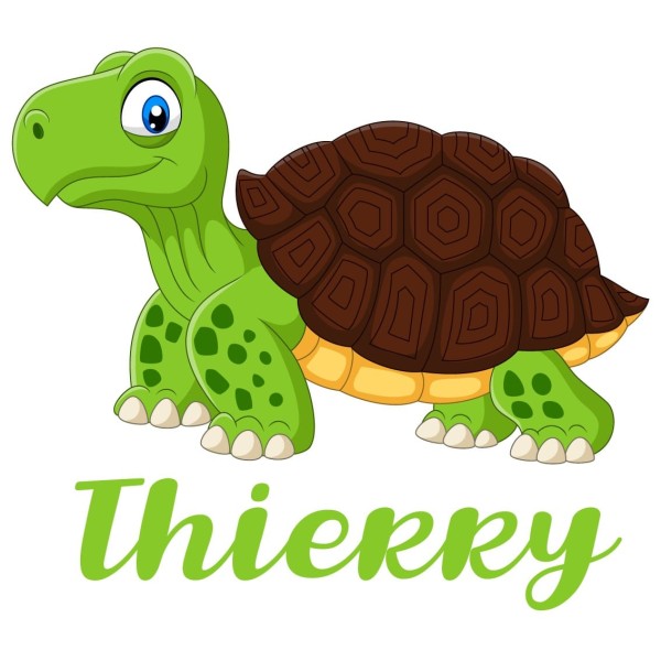 Sticker tortue avec prénom personnalisable