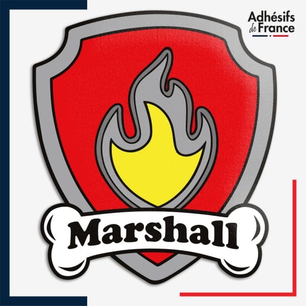 Sticker La Pat' Patrouille - Blason de Marcus (Marshall)