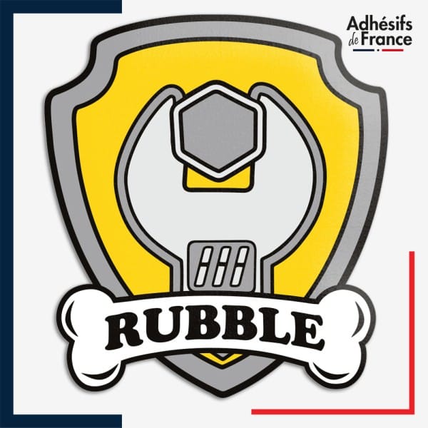 Sticker La Pat' Patrouille - Blason de Ruben (Rubble)